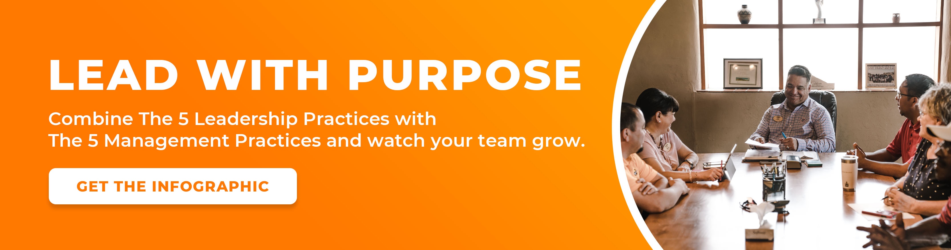 Combine the 5 Leadership Practices with the 5 Management Practices and watch your team grow. Get the Great Boss Infographic now